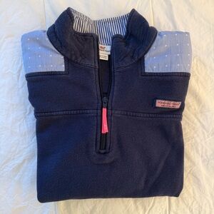 Vineyard Vines navy polka dot shep shirt